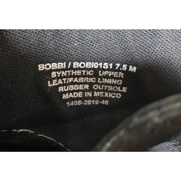 VINTAGE Steve Madden Bobbi Leather Vegan Combat Boot Black Croc 90s Y2K 7.5 RARE - Picture 10 of 10